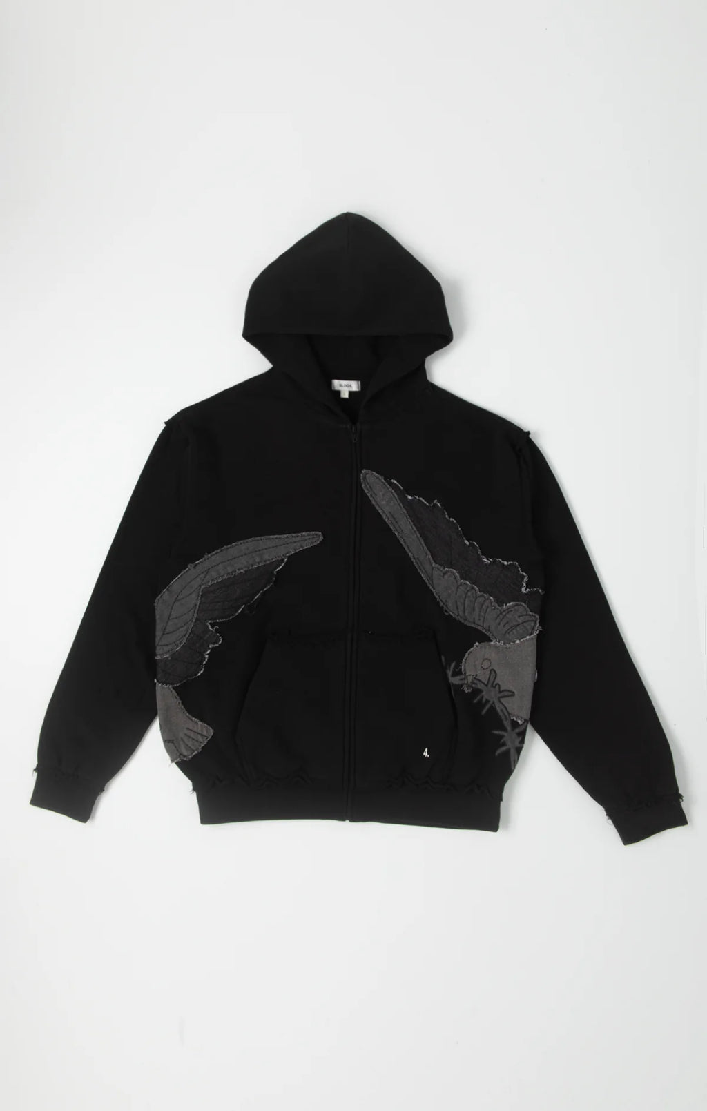 C41-8302 Night Hoodie BLDG4 Vintage Black