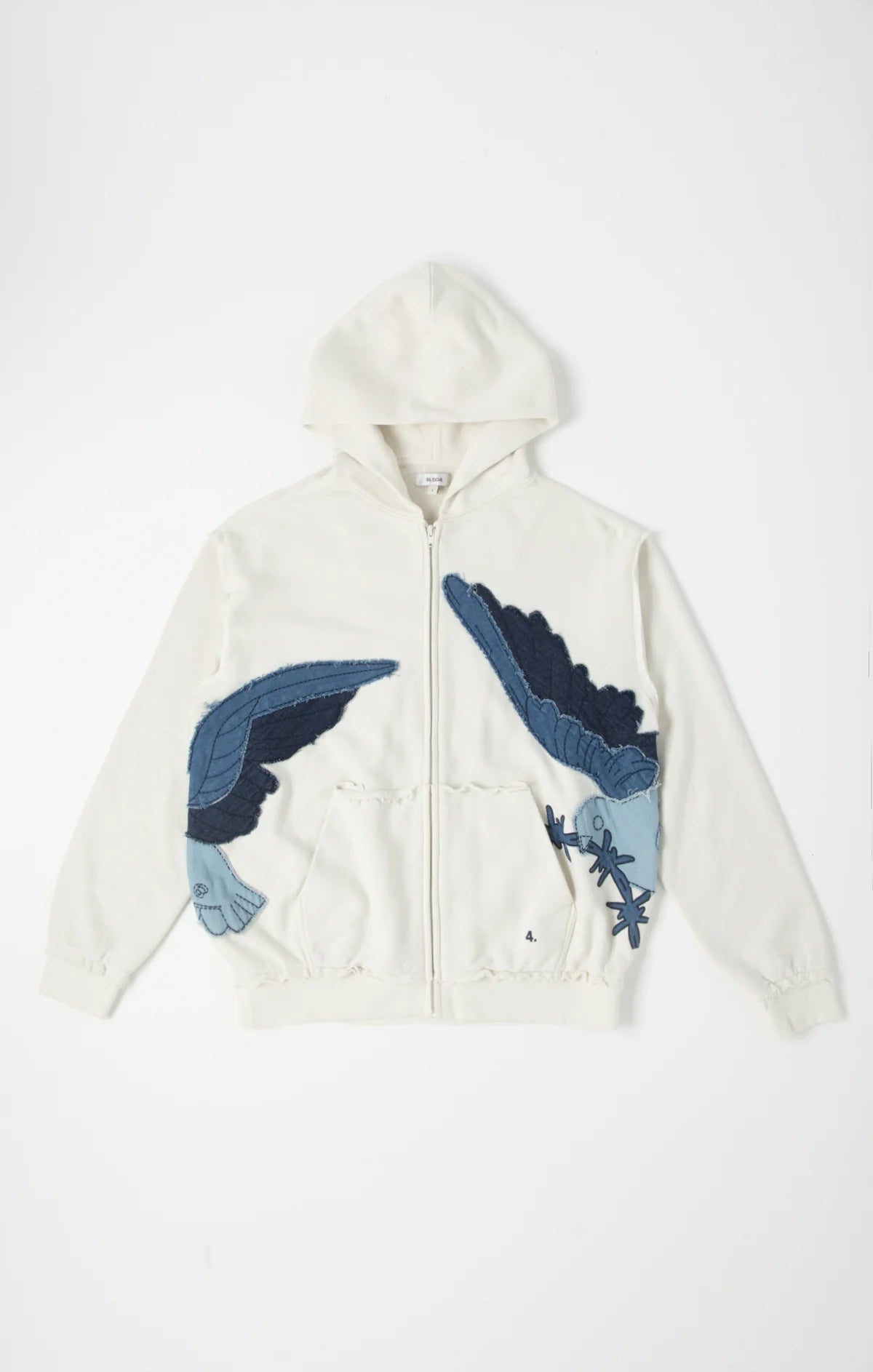 C41-8302 Night Hoodie BLDG4 Vintage whisper WHITE c41-8302-WHT