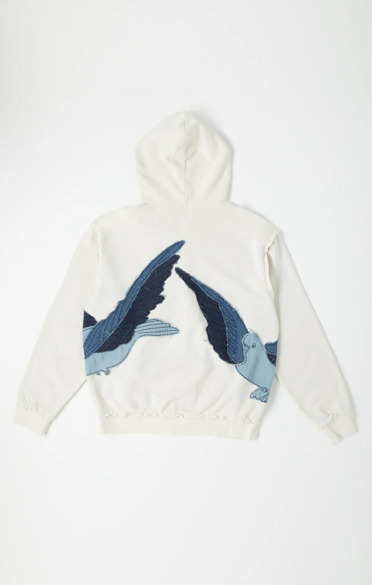 C41-8302 Night Hoodie BLDG4 Vintage whisper WHITE c41-8302-WHT