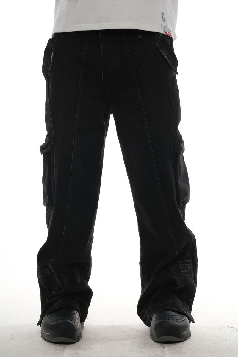 OMAVI Baggy Denim Jean w/ Cargo Pocket - Black
