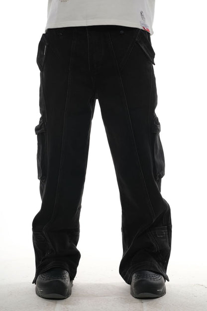 OMAVI Baggy Denim Jean w/ Cargo Pocket - Black