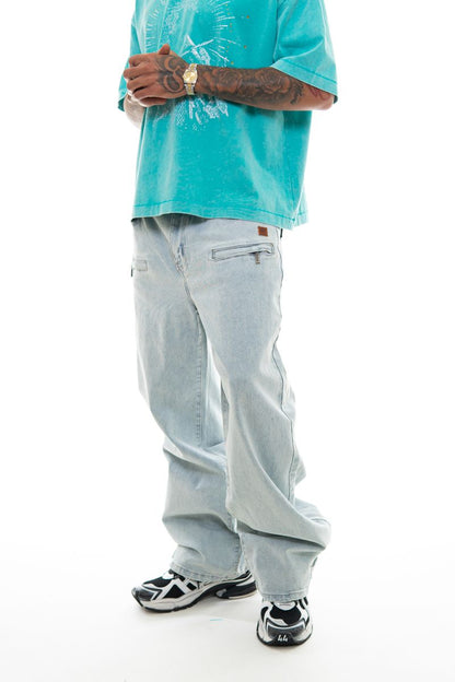 OMAVI Baggy Denim Jean - Natural Blue