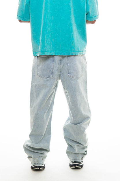 OMAVI Baggy Denim Jean - Natural Blue