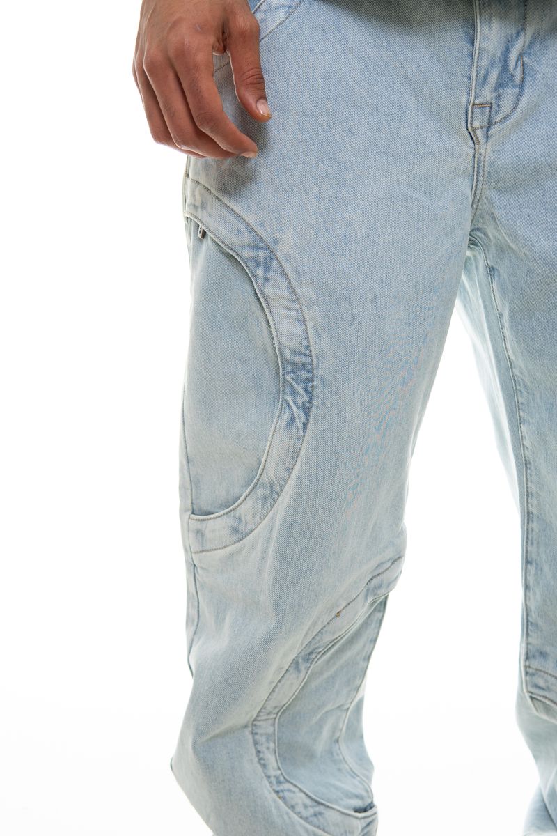 OMAVI Baggy Denim Jean - Natural Blue