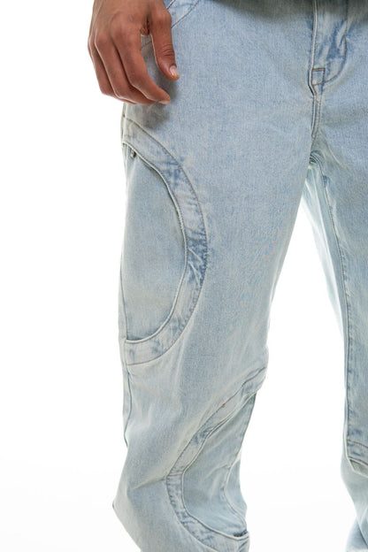 OMAVI Baggy Denim Jean - Natural Blue