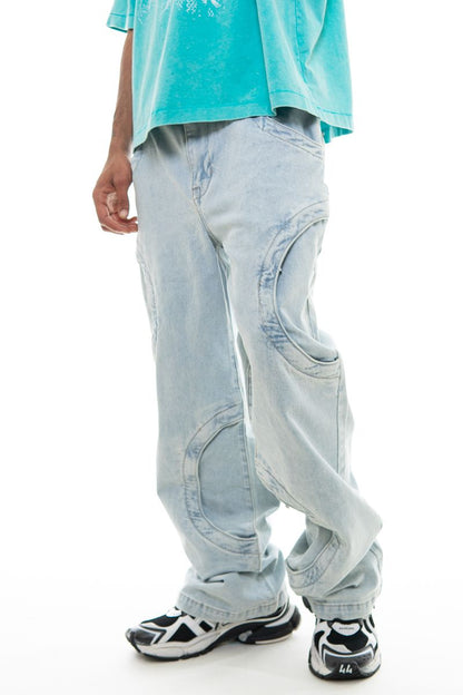 OMAVI Baggy Denim Jean - Natural Blue