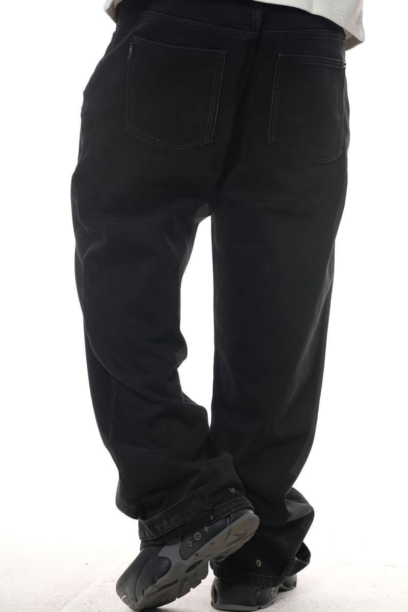 OMAVI Baggy Denim Jean - Black