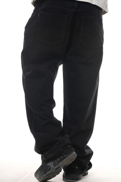 OMAVI Baggy Denim Jean - Black