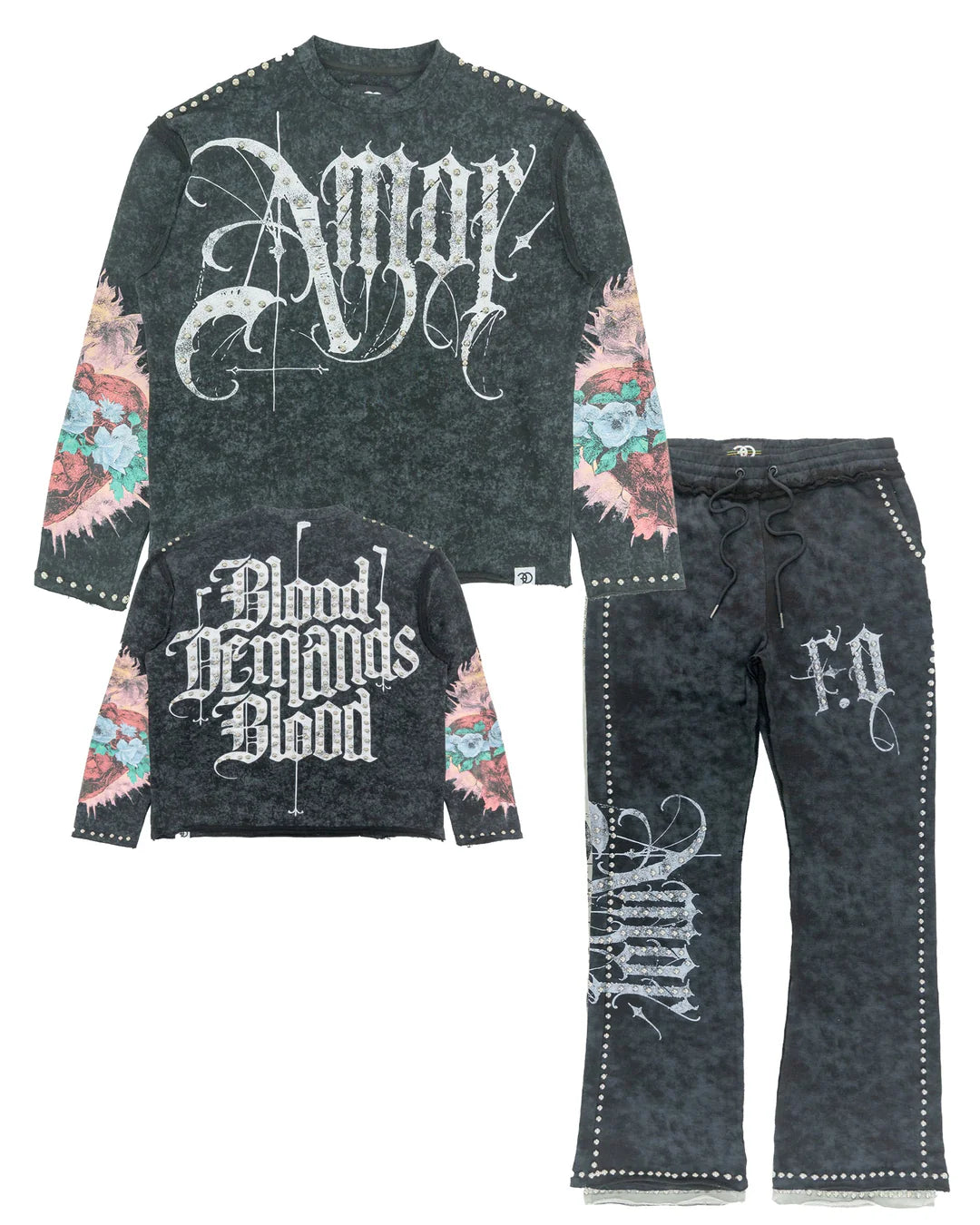 Frost  Amor Jogging Set - Black  F4226-BLK