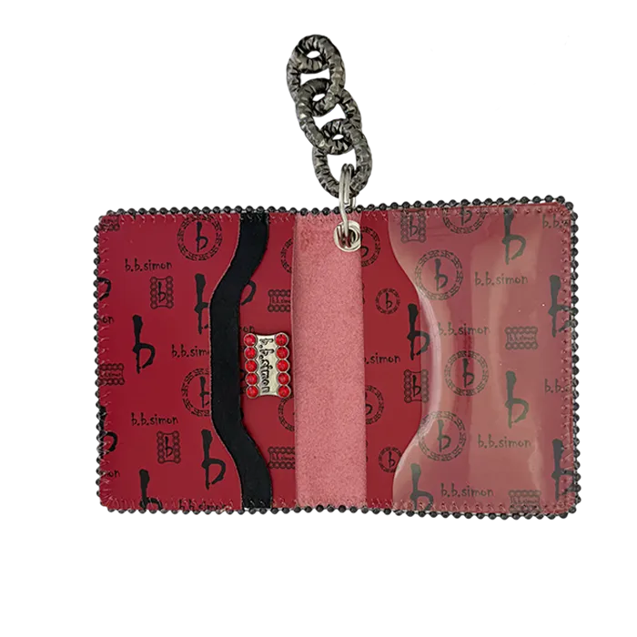 B.B SIMON WALLET/CHAIN WAL-R53-LT.SIAM-BF-CH9