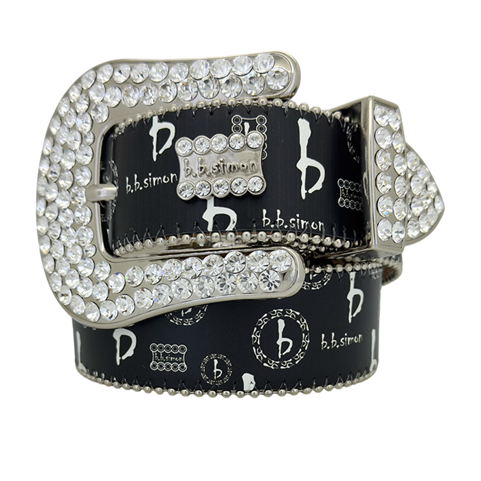 BB.SIMON BELT Classic BB Pattern Black/Clear (3000-R97-CLEAR-SF)