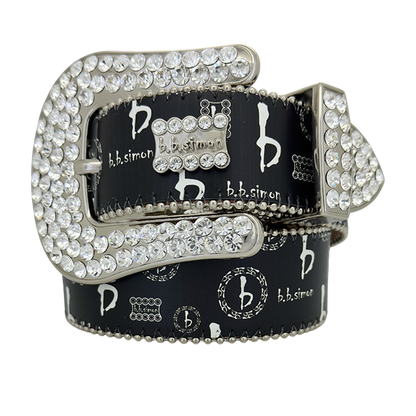 BB.SIMON BELT Classic BB Pattern Black/Clear (3000-R97-CLEAR-SF)