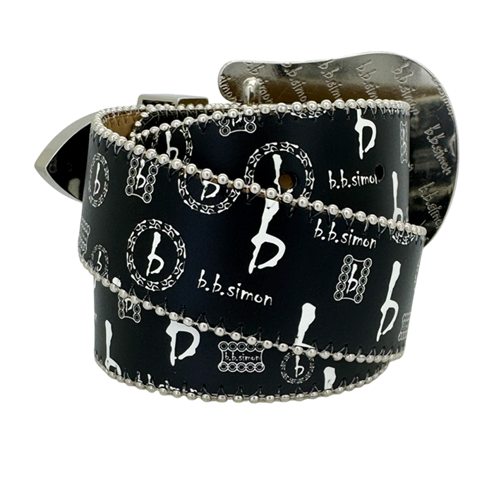 BB.SIMON BELT Classic BB Pattern Black/Clear (3000-R97-CLEAR-SF)
