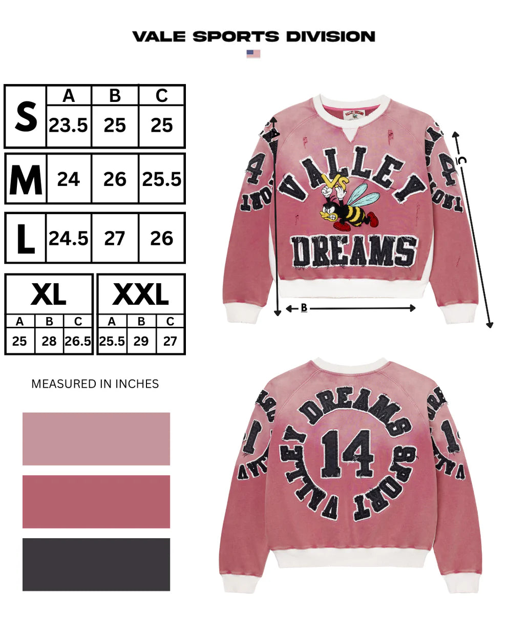 VALE FOREVER INSIGNIA CREWNECK [REDWOOD]