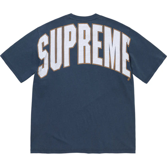 SUPREME CRACKED BACK ARC S/S TOP -NAVY