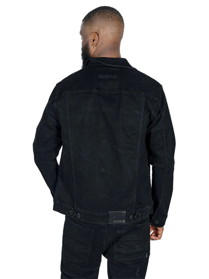 MAKOBI MORELI DENIM JACKET M1079- JET BALCK