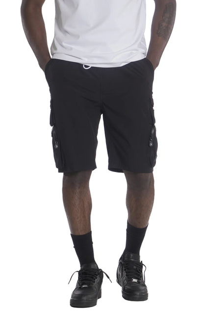 Makobi M633 Colton Nylon Spandex Cargo Shorts - Black