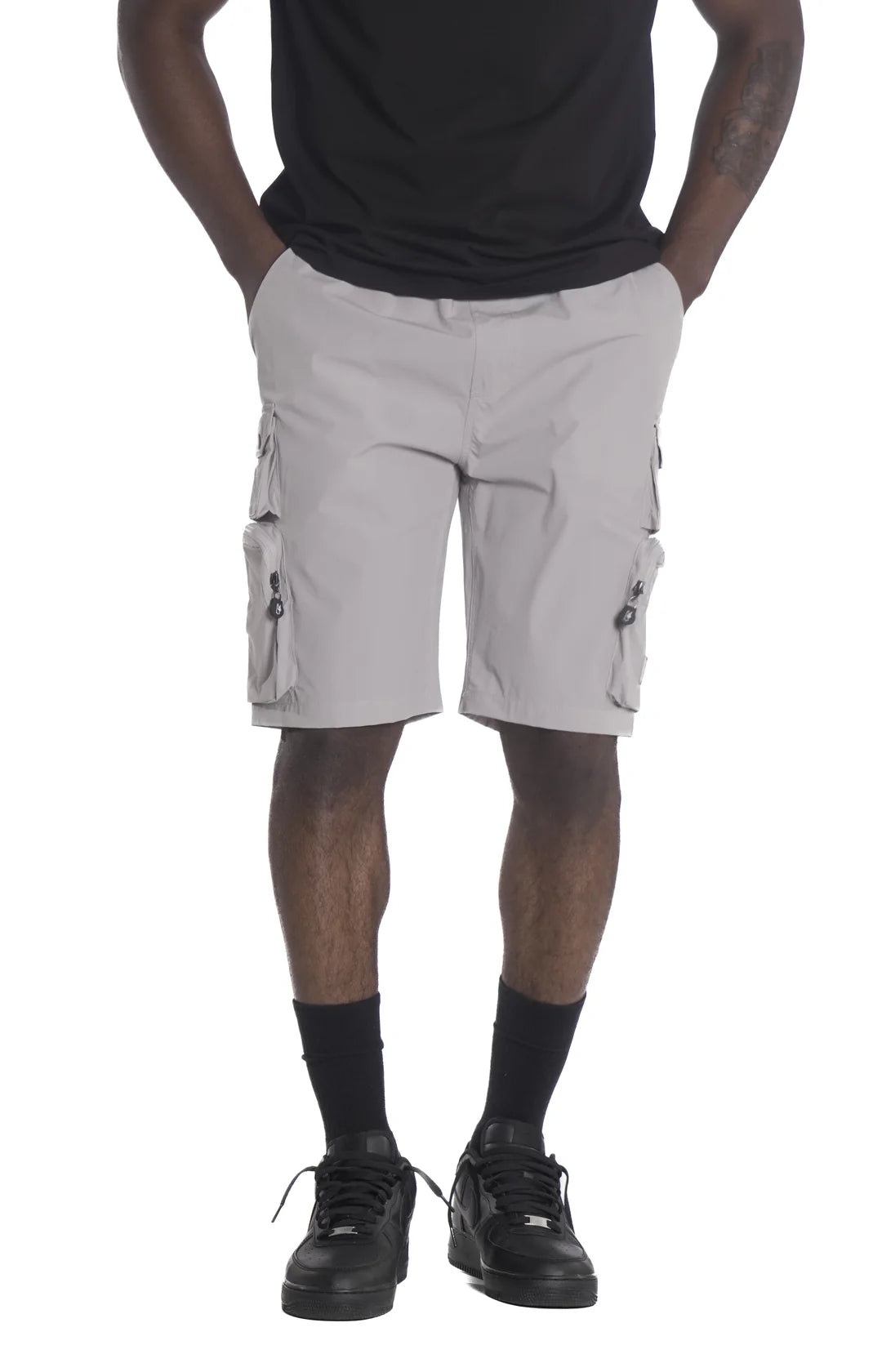 Makobi M633 Colton Nylon Spandex Cargo Shorts - Gray