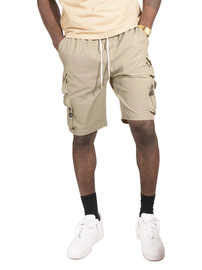 Makobi M633 Colton Nylon Spandex Cargo Shorts -Khaki