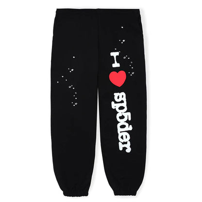 SP5DER  BLACK SOUVENIR SWEATPANTS 'BLACK'