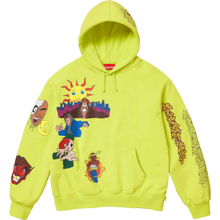 SUPREME * ANDRE THOMPSON SUNRISE  HOODED SWEATSHIRT 'ACID GREEN'