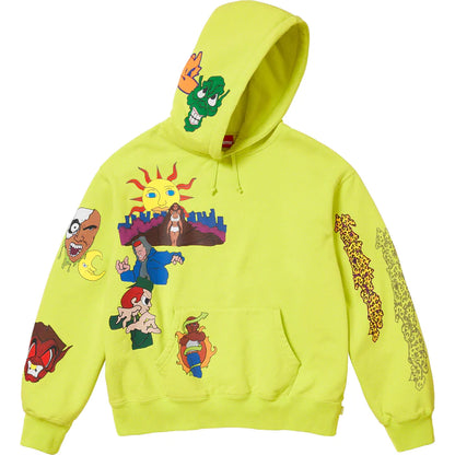 SUPREME * ANDRE THOMPSON SUNRISE  HOODED SWEATSHIRT 'ACID GREEN'