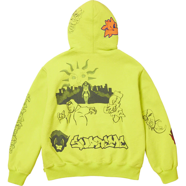 SUPREME * ANDRE THOMPSON SUNRISE  HOODED SWEATSHIRT 'ACID GREEN'