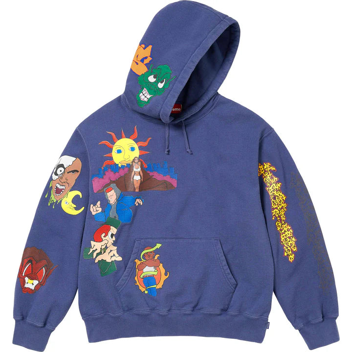 SUPREME * ANDRE THOMPSON SUNRISE  HOODED SWEATSHIRT 'NAVY'