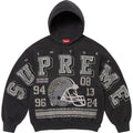 SUPREME CHAMPION STUDDED HOODED SWEATER - BLACK
