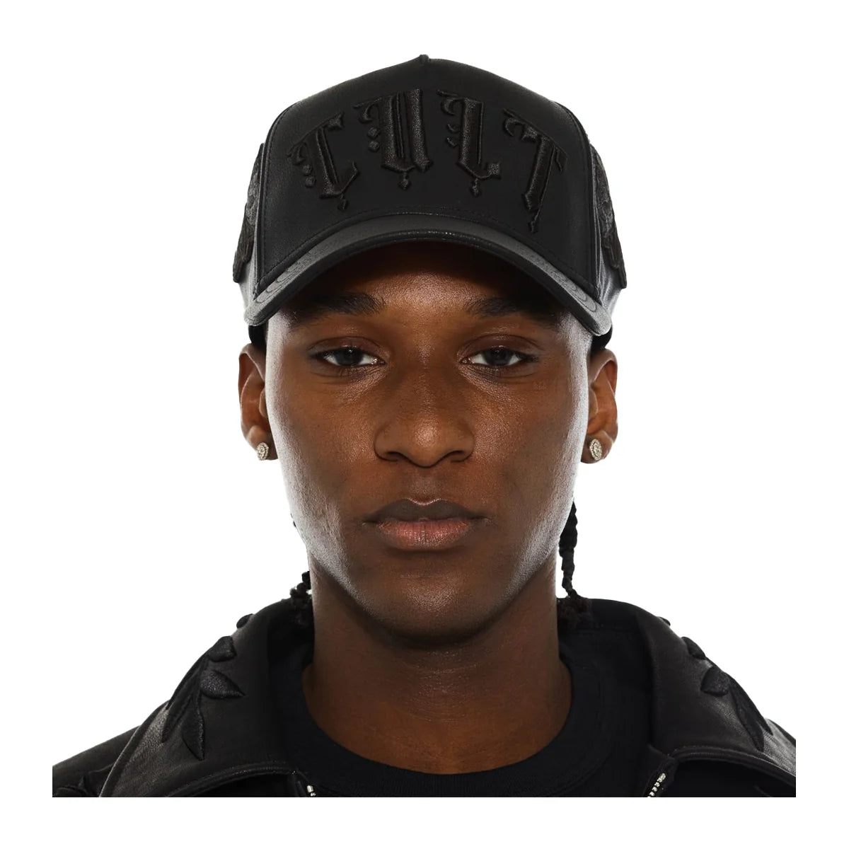 CULT X EL ALFA LOGO 5 PANEL FRAME TRUCKER HAT "FLOWER" 625BC-CH112A