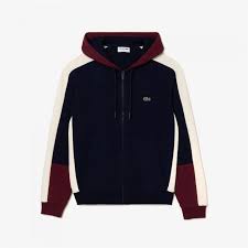 Lacoste Men's Colorblock Jogger Hoodie 'NVY/BRDX/WHT' SH1301 51 PIG