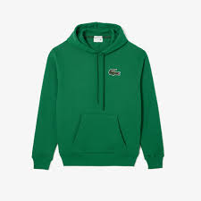 Lacoste Unisex Loose Fit Organic Cotton Hoodie 'GREEN' SH6404 51 CNQ