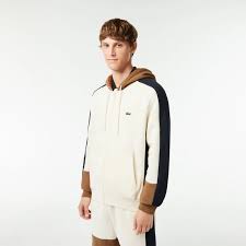 Lacoste Men's Colorblock Jogger Hoodie 'WHT/BRN/NVY' SH1301 51 RI2