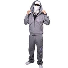 GLAZA GOD ZIP UP SWEAT SUIT -GREY
