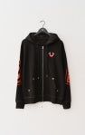 TRUE RELIGION OVERT ARCH LOGO ZIP UP - JET BLACK - 109858-JET BLACK