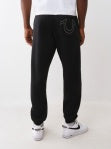 TRUE RELIGION TERRY APPLIQUE JOGGERS JET BLACK