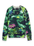 SCOTCH & SODA DROPPED SHOULDER JACQUARD SWEATER - DARK LAKE FLOWER AOP