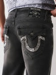 TURE RELIGION RICKY SN NF EMBR BNDNA HS 34IN COMPASS TRAIL BLACK WASH (Jeans)