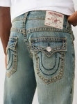 TRUE RELIGION RICKY SUPER T FLAP 34IN - STEEL DRIFT MEDIUM WASH - 109827-MEDIUM WASH
