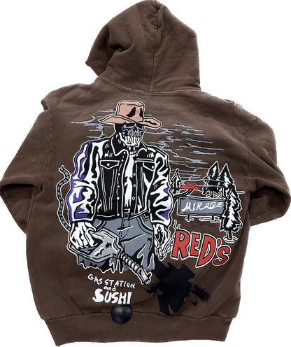 WARREN LOTAS 'RED'S COUNTRY GAS STATION AND SUSHI' HOODIE (circa 2041 PD)