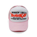 CRYSTAL SICKO TRUCKER-WHITE/PINK