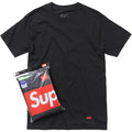 Supreme Hanes Tagless Tees (3 Pack) BLACK